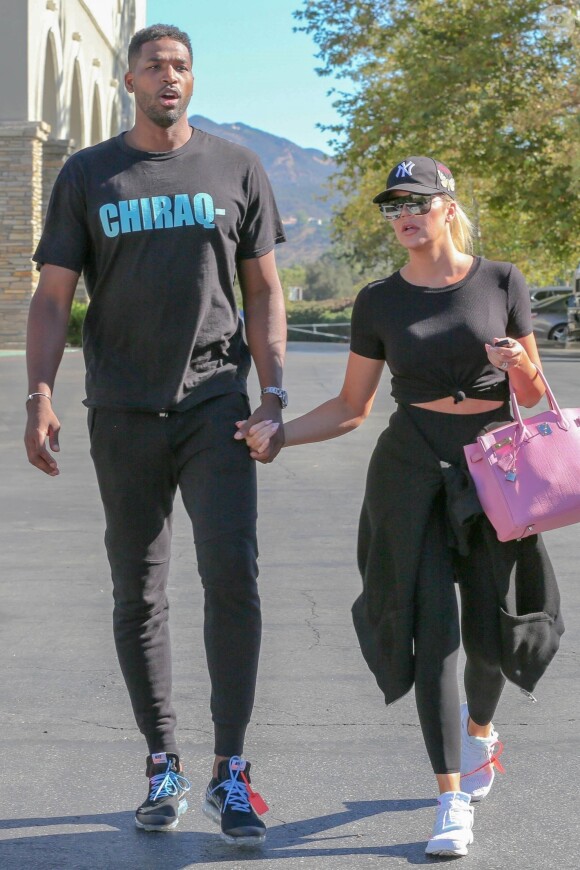 Exclusif - Khloe Kardashian et son compagnon Tristan Thompson sont allés voir le film White Boy Rick au cinéma à Calabasas. Le 16 septembre 2018.