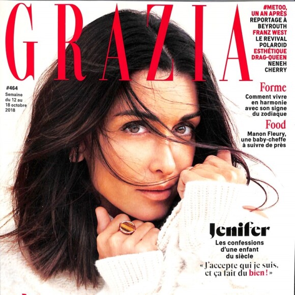 Couverture du magazine "Grazia" en kiosque le 12 octobre 2018.