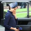 Meghan Markle, duchesse de Sussex - Les invités arrivent à la chapelle St. George pour le mariage de la princesse Eugenie d'York et Jack Brooksbank au château de Windsor, Royaume Uni, le 12 octobre 2018.