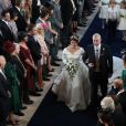 La princesse Eugenie d'York, le prince Andrew, duc d'York - Cérémonie de mariage de la princesse Eugenie d'York et Jack Brooksbank en la chapelle Saint-George au château de Windsor, Royaume Uni le 12 octobre 2018.