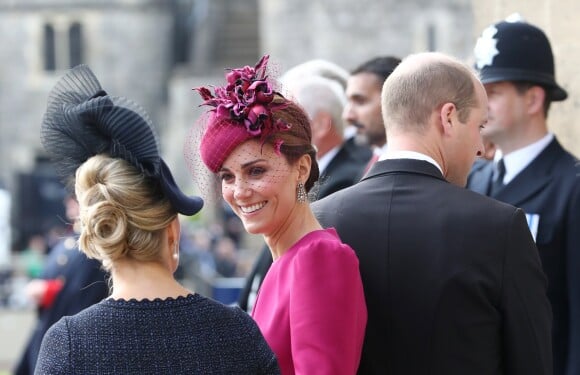 Catherine (Kate) Middleton, duchesse de Cambridge et Sophie Rhys-Jones, comtesse de Wessex - Sorties après la cérémonie de mariage de la princesse Eugenie d'York et Jack Brooksbank en la chapelle Saint-George au château de Windsor, Royaume Uni, le 12 octobre 2018.