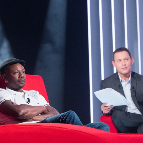 Exclusif - Enregistrement de l'émission "Le Divan" avec MC Solaar en invité et présentée par Marc-Olivier Fogiel, qui sera diffusée le 12 octobre sur France 3. Le 5 octobre 2018 © Cyril Moreau / Bestimage