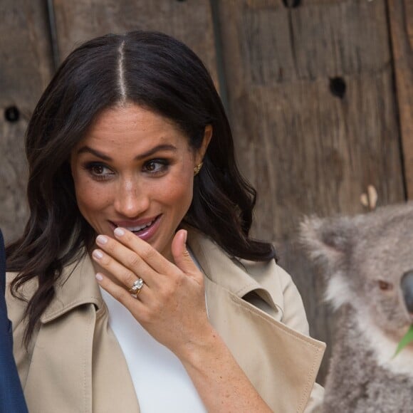 Le prince Harry et Meghan Markle au zoo de Taronga, en Australie, le 16 octobre 2018