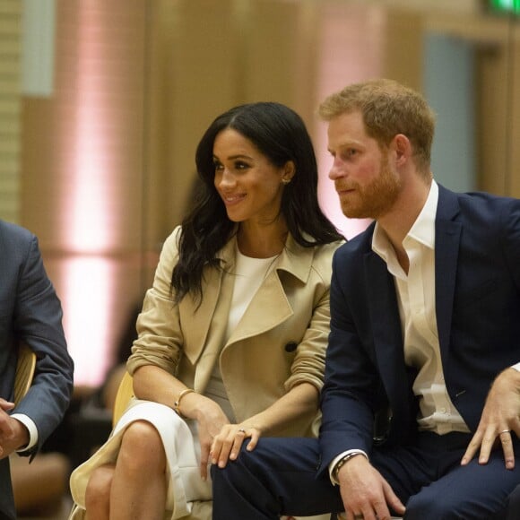 Le prince Hary et Meghan Markle assistent à des répétitions de la Bangarra Dance Company à l'Opera de Sydney, le 16 octobre 2018