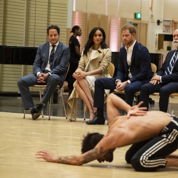 Le prince Hary et Meghan Markle assistent à des répétitions de la Bangarra Dance Company à l'Opera de Sydney, le 16 octobre 2018