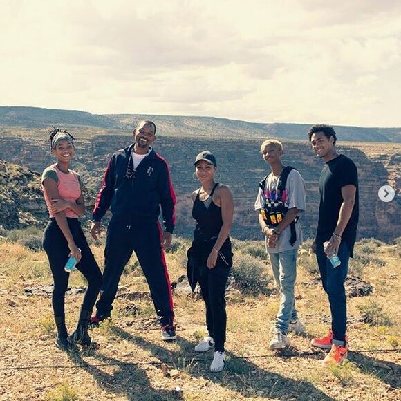 Will, Jada Pinkett Smith, Willow, Jaden et Trey Smith. Septembre 2018.