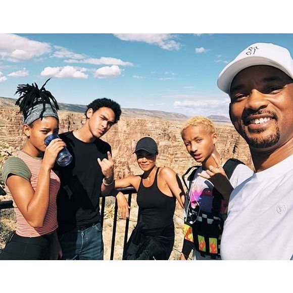 Will, Jada Pinkett Smith, Willow, Jaden et Trey Smith. Septembre 2018.