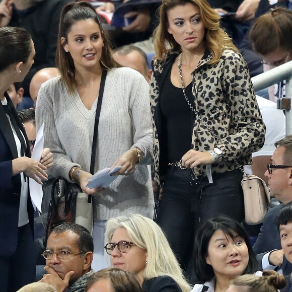 Marine Lloris (femme de H.Lloris) et Rachel Legrain-Trapani (compagne de B.Pavard) dans les tribunes du stade de France lors du match de ligue des nations opposant la France à l'Allemagne à Saint-Denis, Seine Saint-Denis, France, le 16 octobre 2018. La France a gagné 2-1.