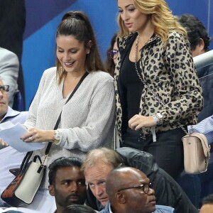 Marine Lloris (femme de H.Lloris) et Rachel Legrain-Trapani (compagne de B.Pavard) dans les tribunes du stade de France lors du match de ligue des nations opposant la France à l'Allemagne à Saint-Denis, Seine Saint-Denis, France, le 16 octobre 2018. La France a gagné 2-1.