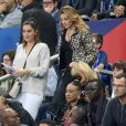 Marine Lloris (femme de H.Lloris) et Rachel Legrain-Trapani (compagne de B.Pavard) dans les tribunes du stade de France lors du match de ligue des nations opposant la France à l'Allemagne à Saint-Denis, Seine Saint-Denis, France, le 16 octobre 2018. La France a gagné 2-1.