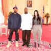 Kanye West et Kim Kardashian reçus par le président d'Ouganda Yoweri Museveni. Le 15 octobre 2018
