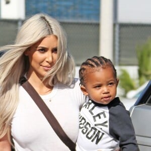 Naissance - Kim Kardashian et Kanye West sont parents pour la troisième fois - La famille Kardashian faire du patin à glace au Iceland Ice Skating Center à Los Angeles, le 21 septembre 2017