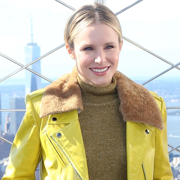 Kristen Bell à l'empire state building à New York le 27 septembre 2018.