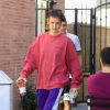 Justin Bieber et sa femme Hailey Baldwin sont allés acheter des cafés à emporter chez Alfred avant d'aller visiter la maison de Demi Lovato, le 17 octobre 2018.