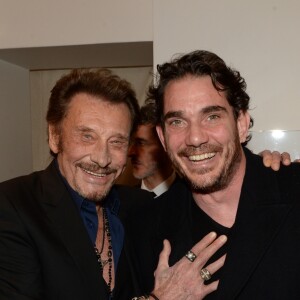 Exclusif - Johnny Hallyday et Sébastien Farran à Paris le 4 mars 2016.