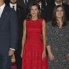 Le roi Felipe VI et la reine Letizia d'Espagne lors de la cérémonie de remise des prix Princesse des Asturies à Oviedo le 19 octobre 2018.
