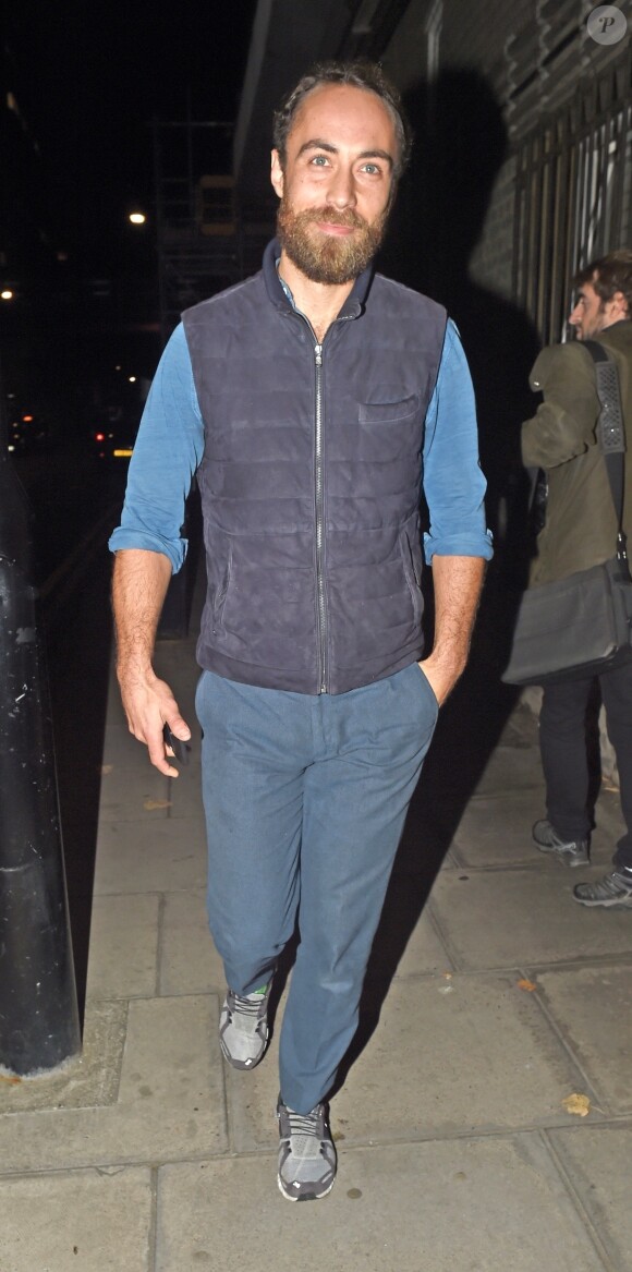 James Middleton est allé rendre visite à sa soeur Pippa et son nouveau-né à l'hôpital St Mary's à Londres, Royaume Uni, le 16 octobre 2018.