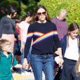 Jennifer Garner est allée chercher ses enfants Seraphina et Samuel à l'école à Santa Monica, le 23 octobre 2018