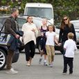 Ben Affleck et son ex Jennifer Garner passent la journée avec leurs enfants Violet, Seraphina et Samuel à Los Angeles, le 3 octobre 2018