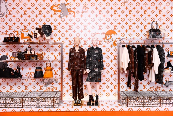 Soirée d'inauguration du pop-up store dédié à la collaboration 'Louis Vuitton x Grace Coddington. New York, le 25 octobre 2018.