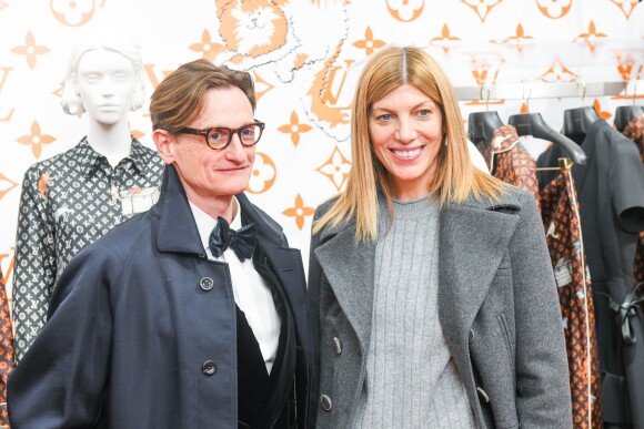 Hamish Bowles et Virginia Smith - Soirée d'inauguration du pop-up store dédié à la collaboration 'Louis Vuitton x Grace Coddington. New York, le 25 octobre 2018.