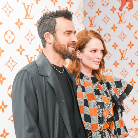 Justin Theroux et Julianne Moore - Soirée d'inauguration du pop-up store dédié à la collaboration 'Louis Vuitton x Grace Coddington. New York, le 25 octobre 2018.