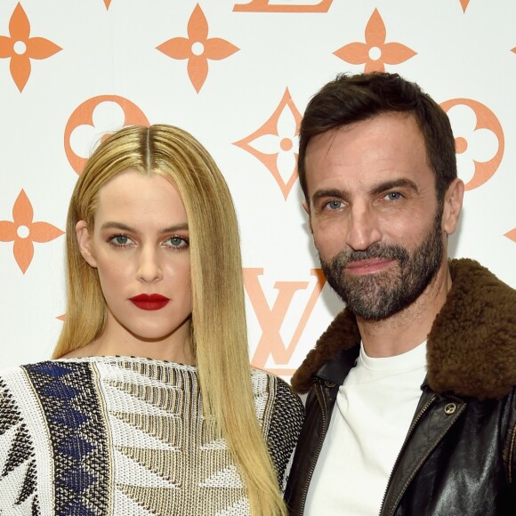 Riley Keough et Nicolas Ghesquière Soirée d'inauguration du pop-up store dédié à la collaboration 'Louis Vuitton x Grace Coddington. New York, le 25 octobre 2018.