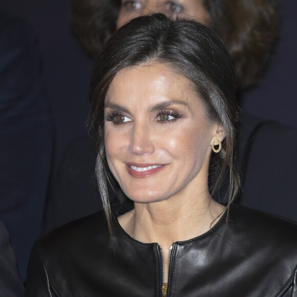 La reine Letizia d'Espagne assiste à la première du film "El Hombre Mosca" à la 63ème édition du festival du film de Valladolid le 26 octobre 2018.