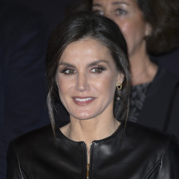 La reine Letizia d'Espagne assiste à la première du film "El Hombre Mosca" à la 63ème édition du festival du film de Valladolid le 26 octobre 2018.