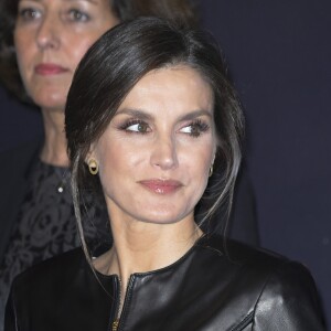 La reine Letizia d'Espagne assiste à la première du film "El Hombre Mosca" à la 63ème édition du festival du film de Valladolid le 26 octobre 2018.