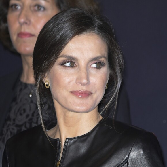 La reine Letizia d'Espagne assiste à la première du film "El Hombre Mosca" à la 63ème édition du festival du film de Valladolid le 26 octobre 2018.