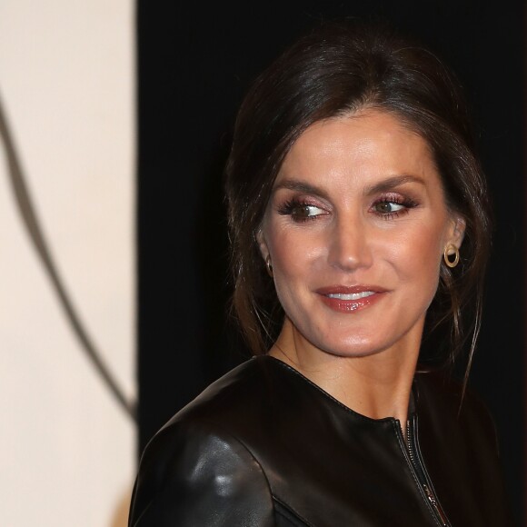 La reine Letizia d'Espagne assiste à la première du film "El Hombre Mosca" à la 63ème édition du festival du film de Valladolid le 26 octobre 2018.