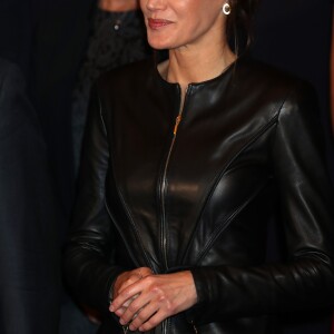 La reine Letizia d'Espagne assiste à la première du film "El Hombre Mosca" à la 63ème édition du festival du film de Valladolid le 26 octobre 2018.