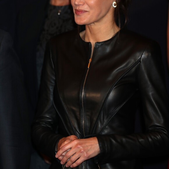 La reine Letizia d'Espagne assiste à la première du film "El Hombre Mosca" à la 63ème édition du festival du film de Valladolid le 26 octobre 2018.
