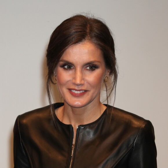La reine Letizia d'Espagne assiste à la première du film "El Hombre Mosca" à la 63ème édition du festival du film de Valladolid le 26 octobre 2018.