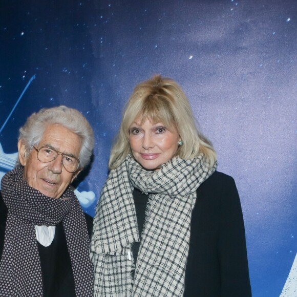 Philippe Gildas et sa femme Maryse Gildas au photocall du spectacle "Bô, le voyage musical" de Catherine Lara et Giuliano Peparini au théâtre du 13ème Art à Paris le 9 mars 2018. © CVS / Bestimage