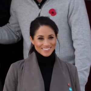 Le prince Harry, duc de Sussex, et Meghan Markle, duchesse de Sussex, enceinte se rendent au Maranui Café à Wellington, Nouvelle-Zélande, le 28 octobre 2018.