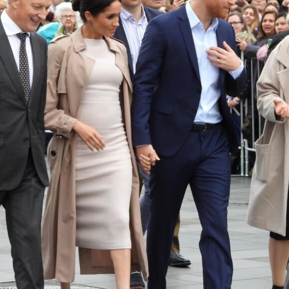 Le prince Harry, duc de Sussex, et Meghan Markle, duchesse de Sussex, ont été accueillis par une foule de supporters au Viaduct Harbour à Auckland, Nouvelle-Zélande, le 30 octobre 2018.