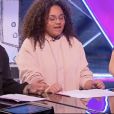 Madison, Morgan et Talisa dans "The Voice Kids 5" sur TF1 le 9 novembre 2018. Ici Madison au milieu.