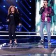 Madison, Morgan et Talisa dans "The Voice Kids 5" sur TF1 le 9 novembre 2018.
