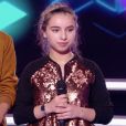 Nassim, Hindi et Zoé dans "The Voice Kids 5" sur TF1, le 9 novembre 2018.