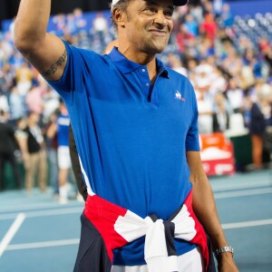 Yannick Noah - Les joueurs de tennis français Julien Benneteau et Nicolas Mahut opposés aux joueurs espagnols Marcel Granollers et Feliciano Lopez lors de la Demi finale double, de la Coupe Davis de tennis France / Espagne, remportée par la France: (6-0, 6-4, 7-6) à Villeneuve-d'Ascq, France, le 15 septembre 2018.