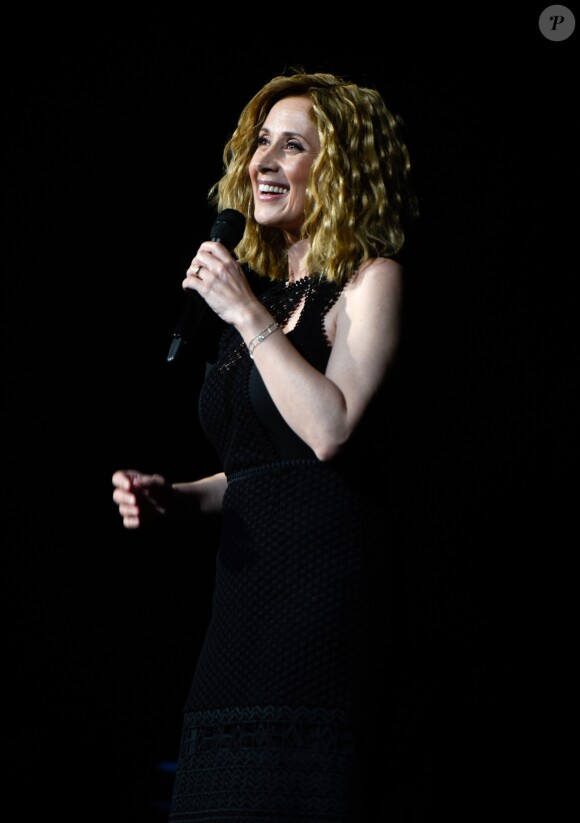 Lara Fabian en concert au Zenith de Paris, France, le 16 juin 2018. © BOV/Bestimage