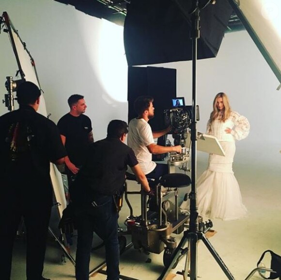 Lara Fabian sur le tournage du clip de Papillon. Instagram, le 5 octobre 2018