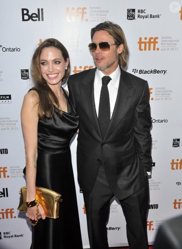 Brad Pitt et Angelina Jolie à la première du film "Le Stratège" au Festival du film de Toronto le 10 septembre 2011