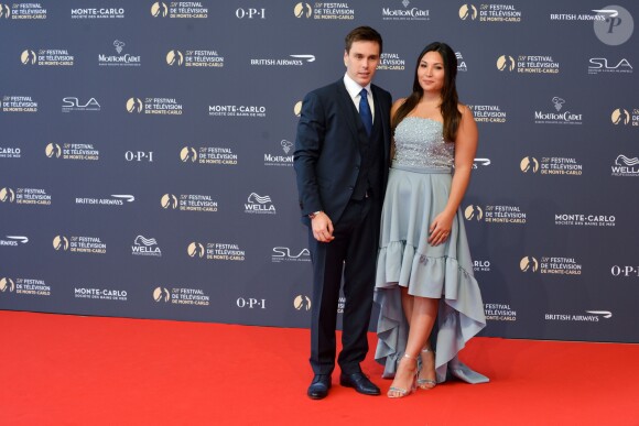 Louis Ducruet et sa fiancée Marie Chevallier au Festival de Télévision de Monte Carlo, le 15 juin 2018.
