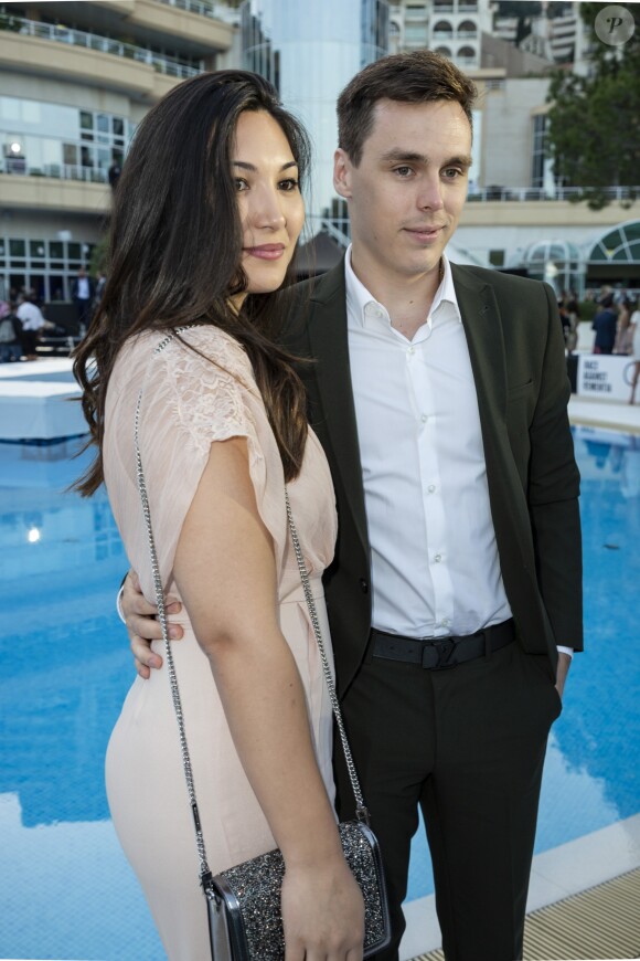 Louis Ducruet et sa fiancée Marie Chevallier à Monaco, le 25 mais 2018.
