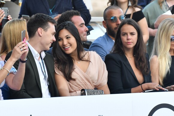 Pauline Ducruet, son frère Louis Ducruet et sa fiancée Marie Chevallier à Monaco, le 25 mais 2018.