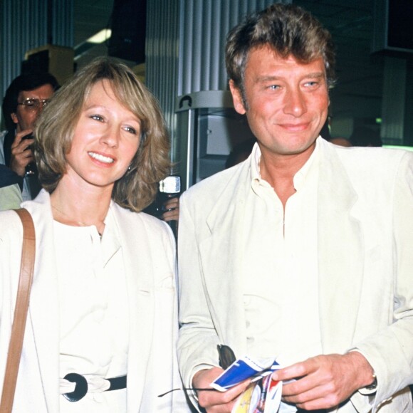 Nathalie Baye et Johnny Hallyday au Festival de Cannes le 20 mai 1984.