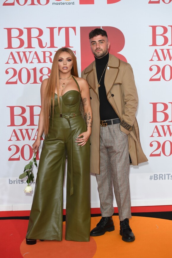 Jesy Nelson (Little Mix) et Harry James lors de la soirée des 38ème Brit Awards à l'O2 Arena à Londres le 21 février 2018.